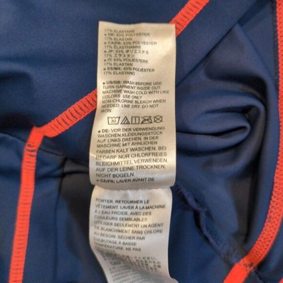4T Carter's Simple Joys Rashguard Swim Shirt Red Navy - Picture 3 of 4